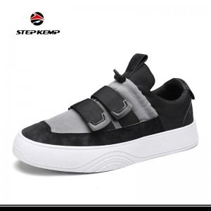ស្បែកជើងចាក់ថ្នាំដោយខ្លួនឯងបុរស PVC Outsole Skateboard Sneaker