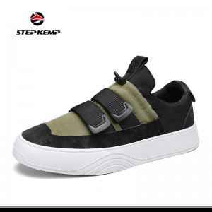 Mens Self-Operated Injection Shoes PVC Outsole Skateboard Sneaker