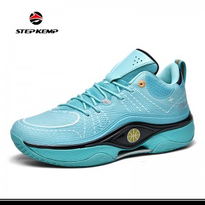 Wholesale Men's New Breathable Combat Basketball Footwear Non-Slip Thick Soled Sports Nsapato