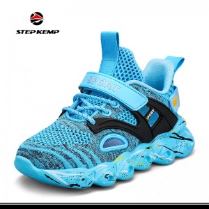 Boys Girls Kids' Sneakers Knitted Mesh Sports Breathable Lightweight Running Shoes