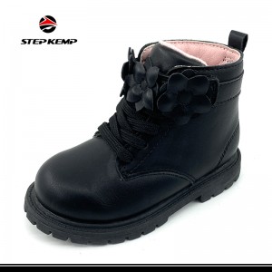 Wholesale Custom Fashion Waterproof Ankle PU Boots for Kids