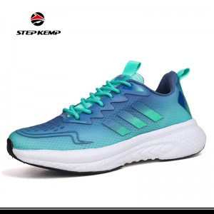 Men′s Slip On Running Shoes Mesh Soft Sole Fashion Walking Sneakers