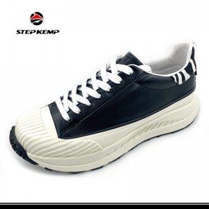 Sneaker trwchus Achlysurol Ffasiwn i Ddynion TPR Sole Antislip Skate Shoes