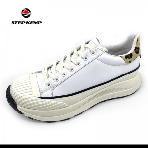 Fashion Casual Chunky Sneaker pou Gason TPR Sole Antislip Skate Shoes