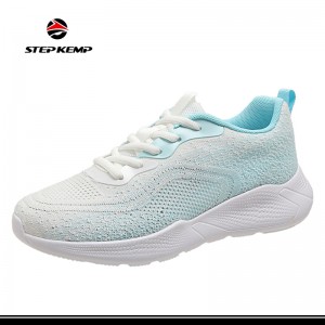 Dames Flyknit Breathable Athletic Sneakers Non Slip Tennis Shoes