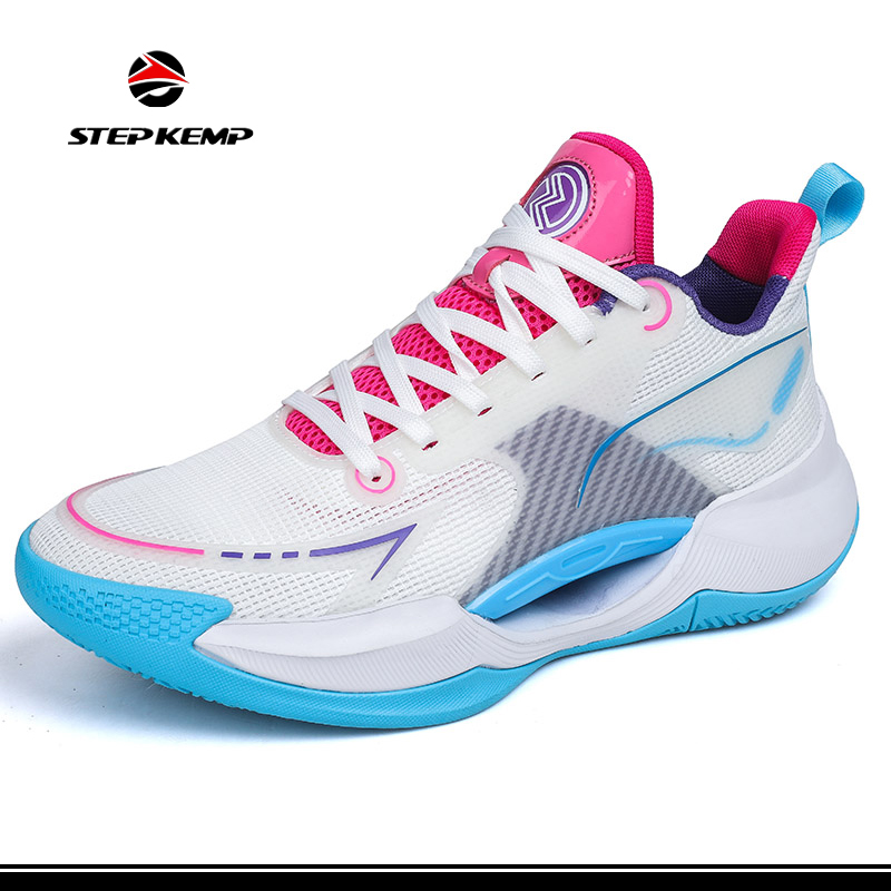 High Top Men′s Basketball Sneaker Breathable Non-Slip Outdoor Running Shoes