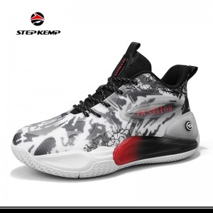 Unisex Mids Top Sneakers Youth Gym Basketball Shoes