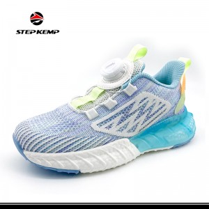 Boys Girls Blue Sneakers Tennis Breathable Magaan na Non-Slip Running Shoes