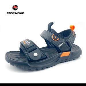 Chlapčenské outdoorové čierne športové sandále na voľný čas Športové plážové topánky