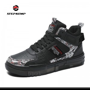 Mens Fashion High Top Walking Lace up Stylish Running Athletic Casual Sneaker