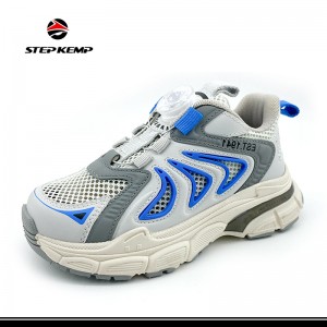 Boys Girls Kids Lightweight Breathable Strap Athletic Walking Running Shoes
