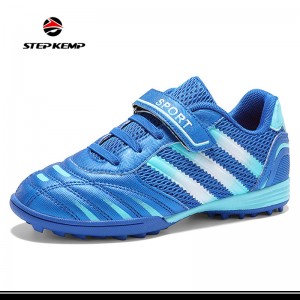 Calzature di football Velcro per i zitelli Mesh Upper Respirable Soccer Sneaker
