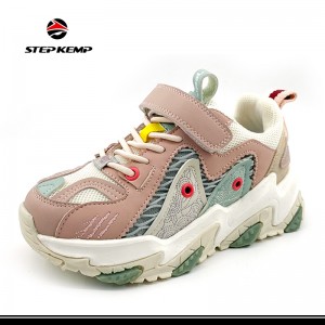 Customized Kids Sport Girls Pink Sneakers Running Footwear