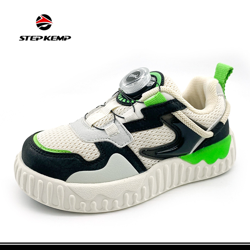 Kids PU Mesh Comfortable Breathable Wear Sports Skate Shoes
