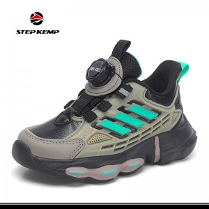 Kids Slip Dina Ténis Athletic Sneakers Breathable Lightweight Leumpang Sakola Jogging Sapatu