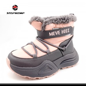 Zapatos impermeables para niños al aire libre de moda, botas de nieve para senderismo para niñas y niños