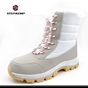 Girls and BoysFur Lined Slip-On Warm Snow Boots Waterproof Kids Winter Walking Boots