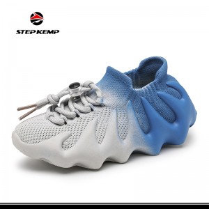Wear and Non-Slip Breathable Kids Flyknit Upper Cheap Outdoor Sneaker