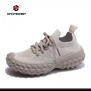 Boys Girls Flyknit Upper Breathable Comfortable Light Running Athletic Shoes