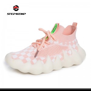 Boys Girls PVC Tennis Running Lightweight Breathable Running Sneakers