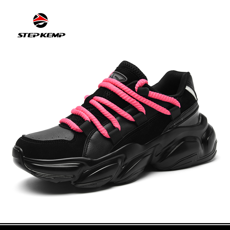 Viraj Virinaj Dikaj Sneakers Platformo Maŝo Paĉjo Promenanta Kurantaj Ŝuoj