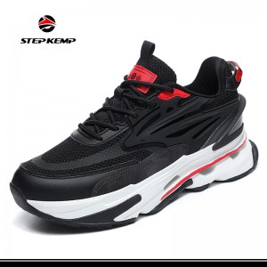 Men Lightweight Athletic Thick Bottom Chunky Sports Walking Shoes