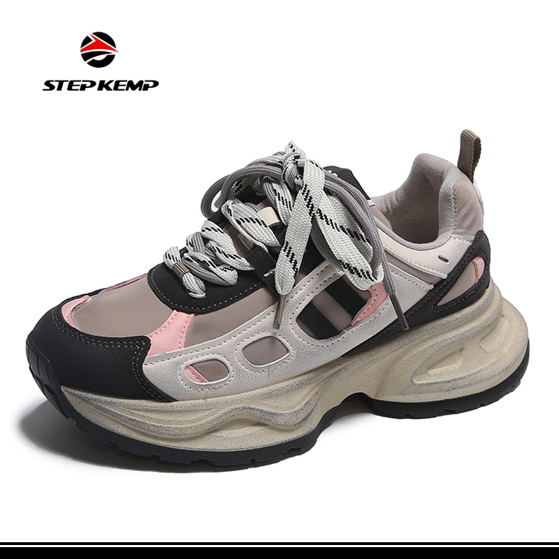 Chunky Sneakers yevakadzi Fashion Platform White Leather Casual Baba Shoes