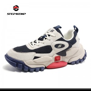 Chunky Sneakers Platform Mesh Dad လမ်းလျှောက်သက်တောင့်သက်သာရှိသော Breathable Running Shoes