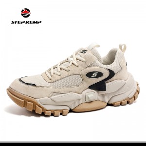 Chunky Sneakers Platform Mesh Bapak Mlaku Nyaman Breathable Sepatu Running
