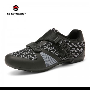 Men Mountain Bike Breathable Spinning Hard Sole Karet Cycling Shoes