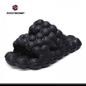 Mens Summer Bubble Slides with Charms Outdoor Bubble Massage Slippers