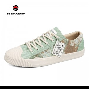 Low-Top Men′s Canvas Shoes 3 Colors Casual Leisure Walking Sneaker Shoes