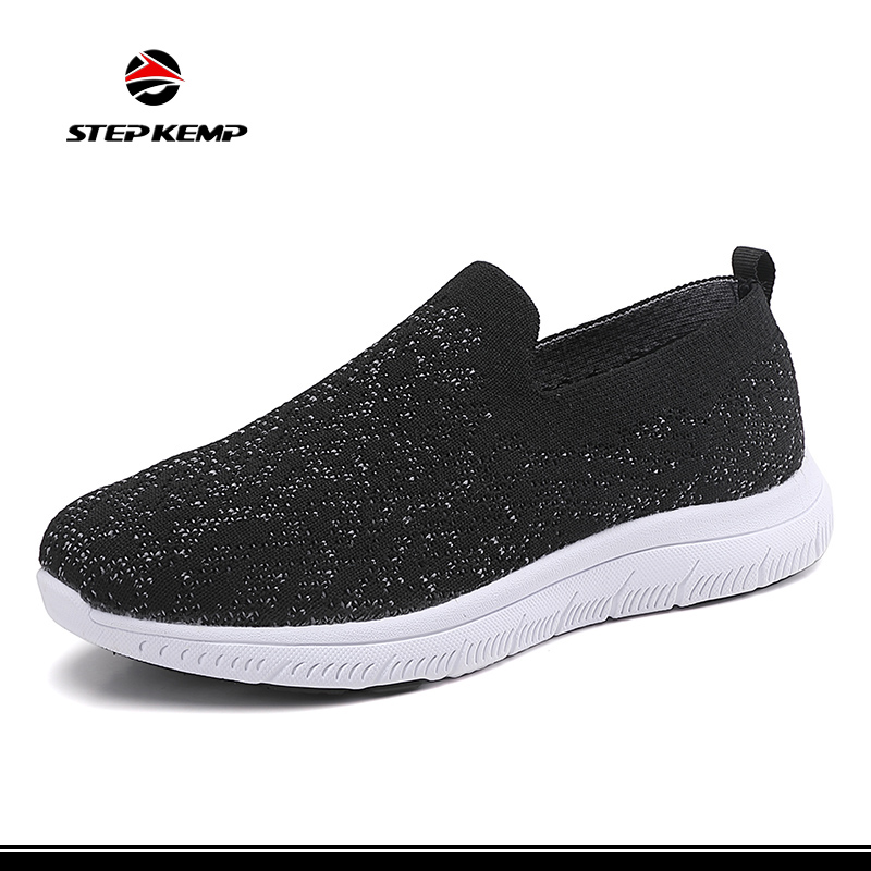 Unisex Non Slip Casual Loafer Flat Outdoor Sneakers Flyknit Walking Shoes