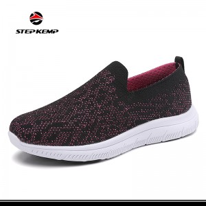 Unisex Tsis Slip Casual Loafer Flat Outdoor Sneakers Flyknit Taug Kev Nkawm khau