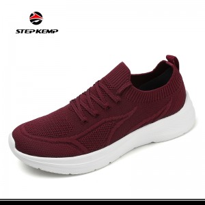 Casual Comfortable Athletic Breathable Men Women Flyknit Sneaker Shoes