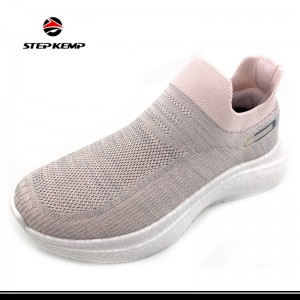 Breathable Flyknit Upper Gym Sports Walking Running Shoes