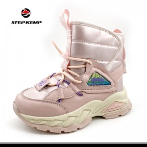 Fashion Snow Boots Outdoor Pink Girls Hiking Shoes