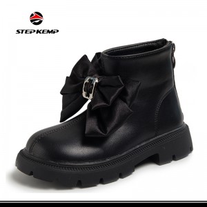 Girls Bowkont Combat Boot Back Zipper Comfortable Ankle Boots