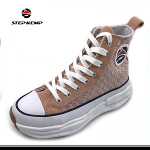 Tênis unissex de cano alto Flyknit fashion clássico calçado de skate confortável