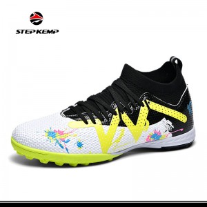 High Top New Design Flyknit Inventory Customized TF le Fg Soccer Football Shoes