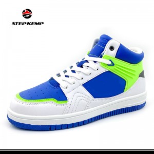 High Top Board Sneakers Anti Slip Comfortable Custom Brand Walking Skate Shoes