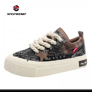 Fashion Youth Student Canvas Upper Men Low Cut Skateboard Shoes