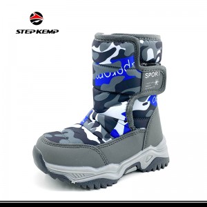 ເກີບໃສ່ເກີບໃສ່ເກີບໃສ່ເກີບເດັກນ້ອຍໃສ່ລະດູໜາວທີ່ອົບອຸ່ນ Plush Lining Snow Boots