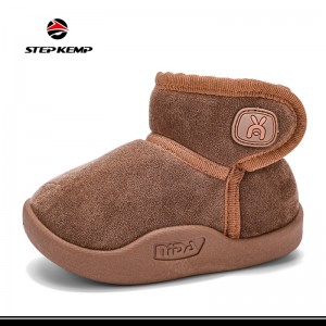 Chaussures d'hiver chaudes pour garçons et filles avec doublure en coton pour les tout-petits/petits enfants