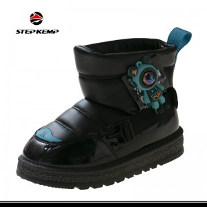 Снігові черевики для дівчаток і хлопчиків, зимові водонепроникні ковзаючі черевики для холодної погоди