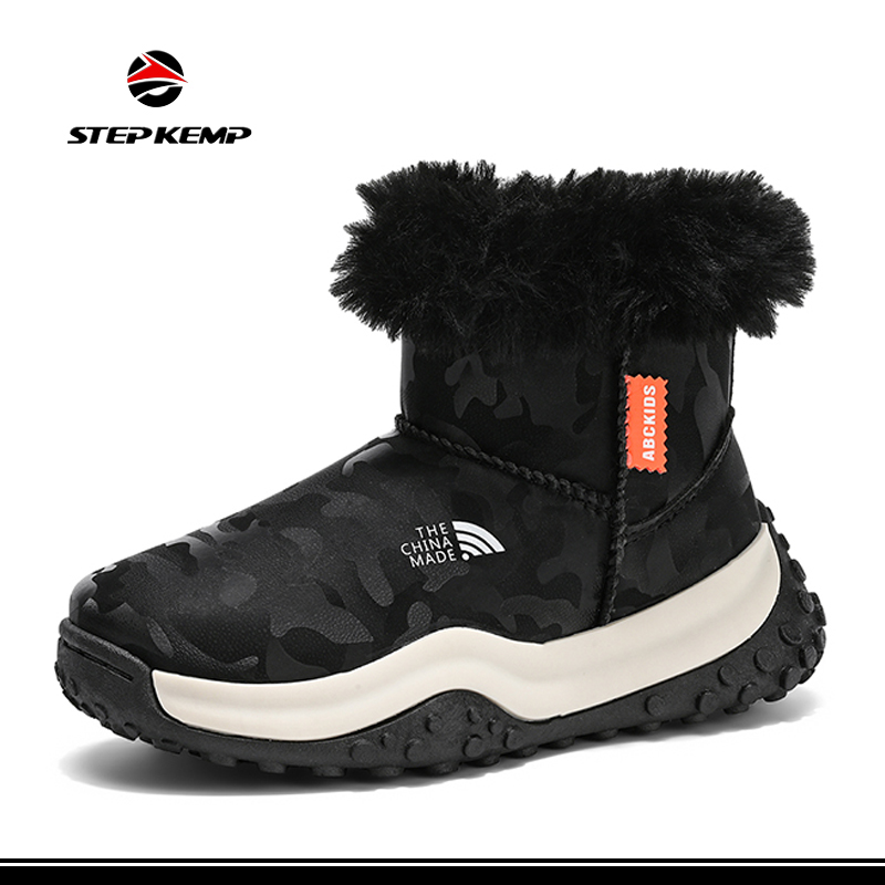 Boys′ Waterproof Winter Snow Boots with Insulation for Cold Weather