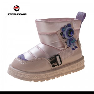 Girls Boys Snow Boots Winter Outdoor Waterproof Slip Resistant Cold Weather Shoes