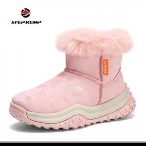 Boys' Waterproof Winter Snow Boots nga adunay Insulasyon alang sa Bugnaw nga Panahon