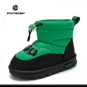 Чевли за снежни чизми против лизгање со топло крзно за глуждови за девојки за момчиња