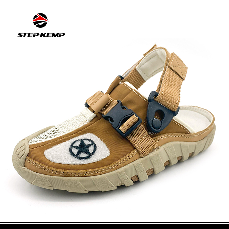 Ilogo Yezingane Ngokwezifiso Ezemidlalo Zangaphandle Zase-Seabeach Summer Slide Sandals